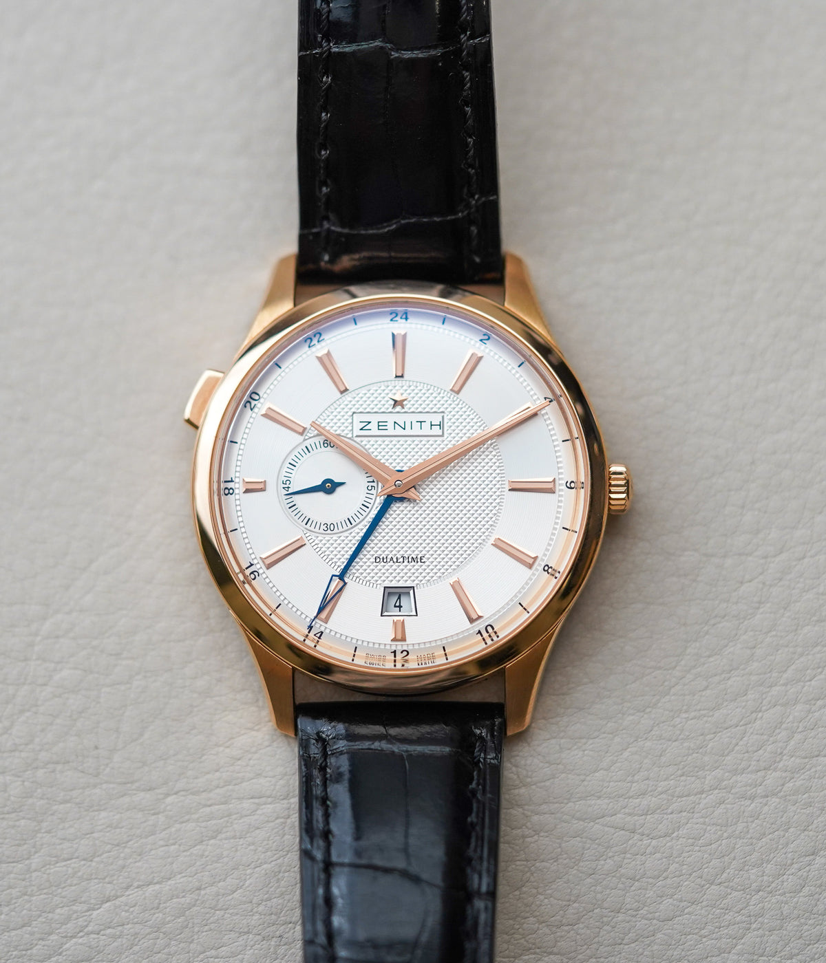 Zenith El Primero Captain Dual Time 18k Rose Gold 18.2130.682