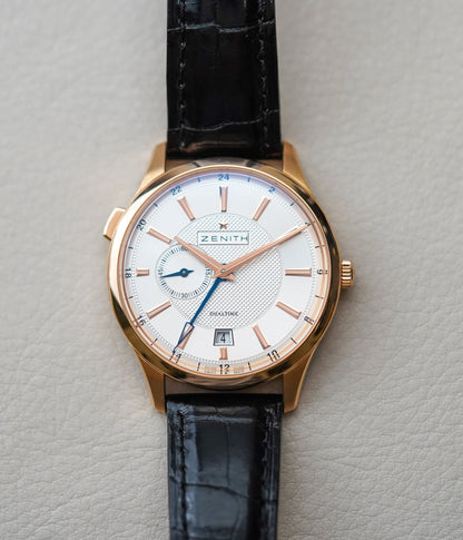 Zenith El Primero Captain Dual Time 18k Rose Gold 18.2130.682