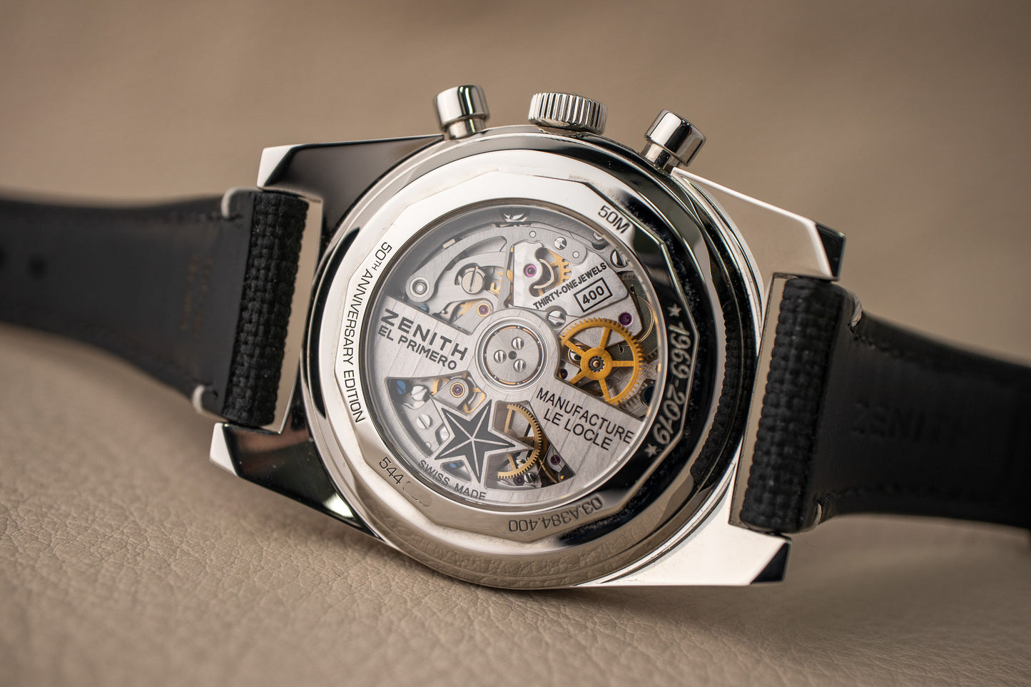 Zenith Chronomaster Revival 50th Anniversary El Primero 03.A384.400/21.C815 White Dial