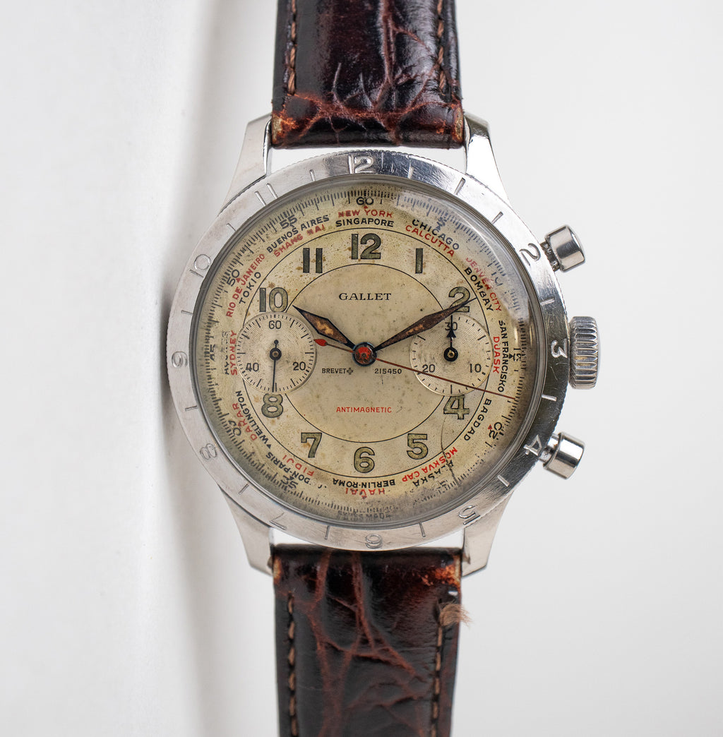 1950’s Gallet Flying Officer Chronograph 3rd Generation ‘Jumbo’