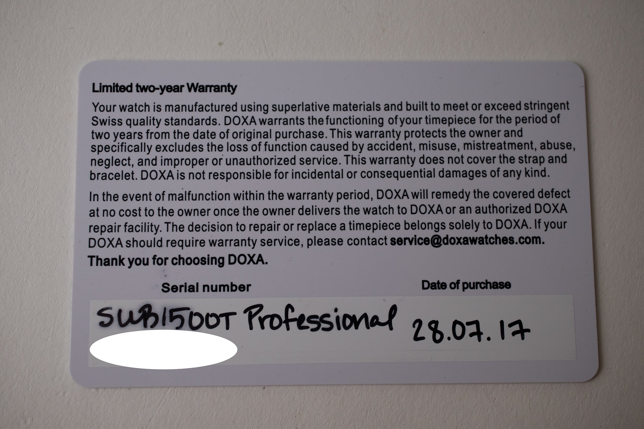 Doxa Sub 1500T Professional