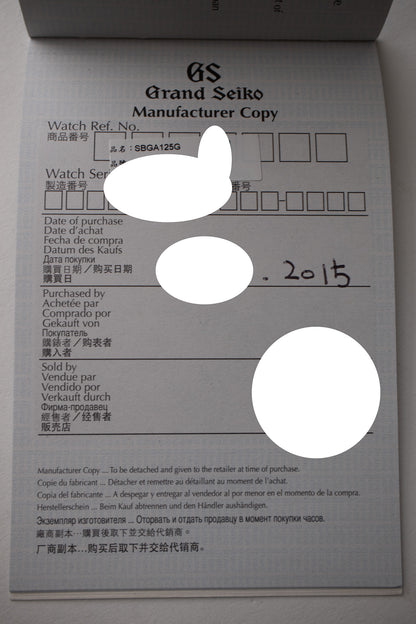 Grand Seiko SBGA125 Blizzard