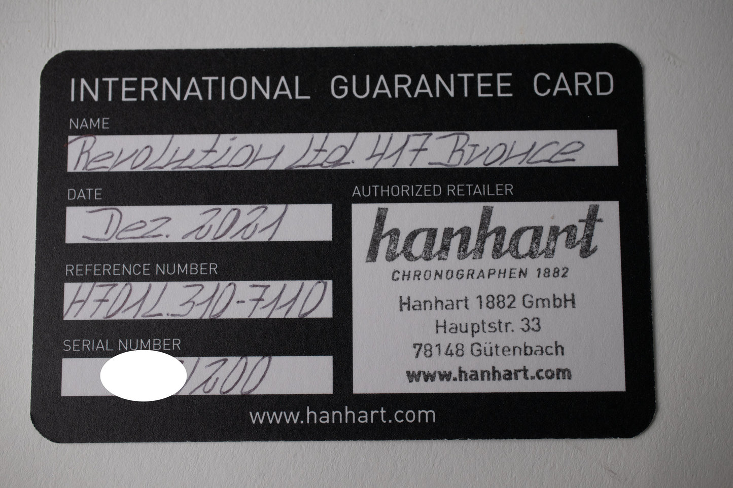 Hanhart 417 Chronograph Edition No.2 Copperhead Pioneer