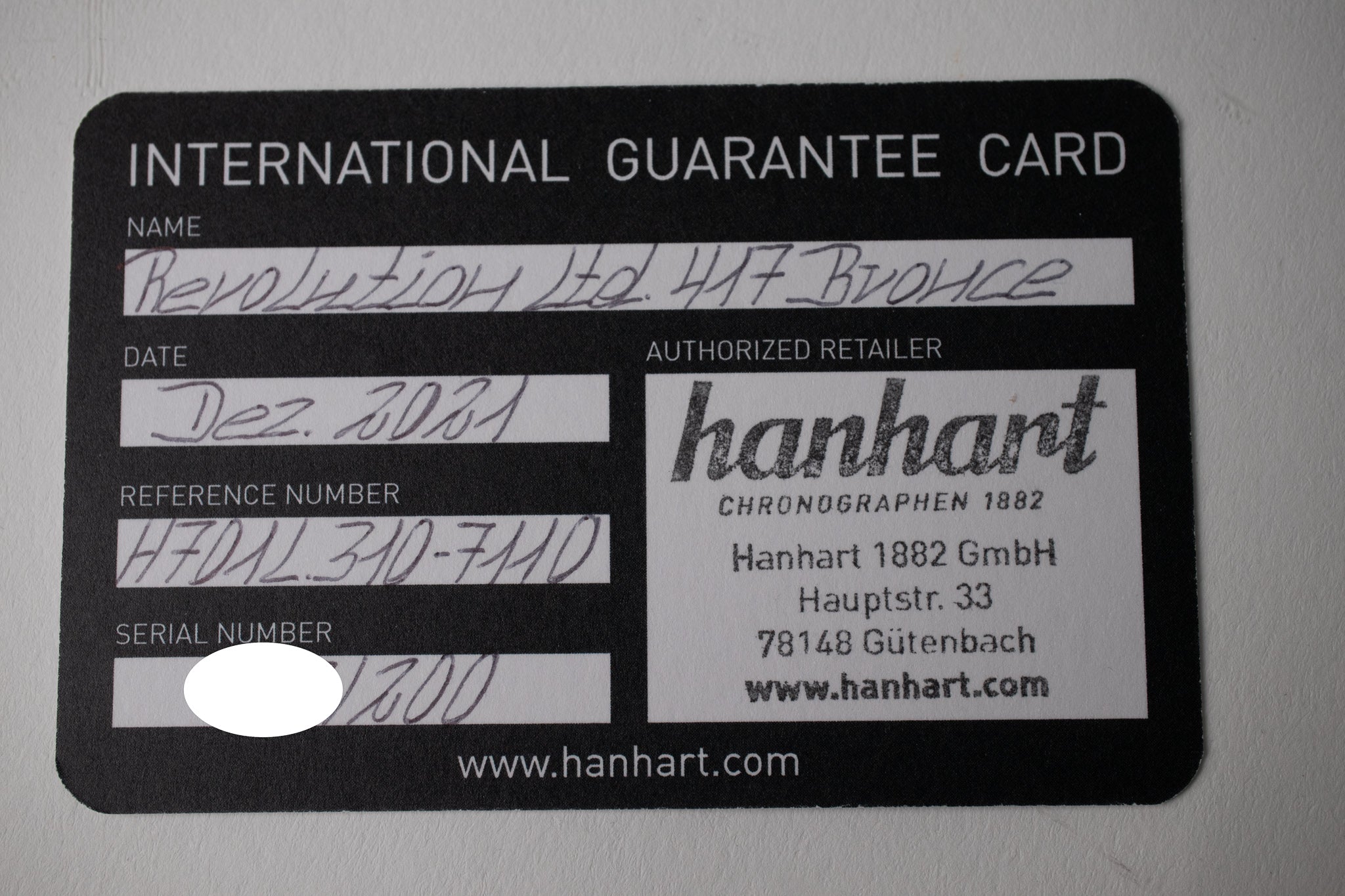 Hanhart 417 Chronograph Edition No.2 Copperhead Pioneer