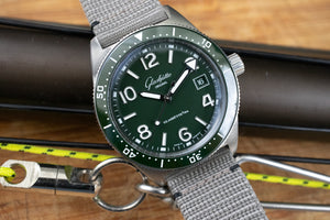Pre Owned Glashutte Original SeaQ 1 39 11 13 83 34 Green Belmont Watches
