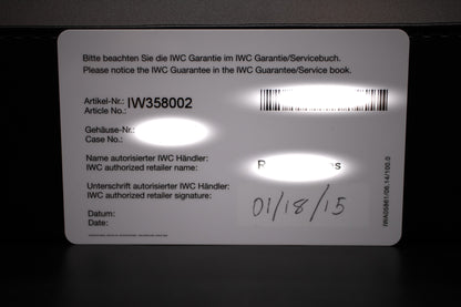 Pre-Owned IWC Aquatimer 2000 Ref: 3580