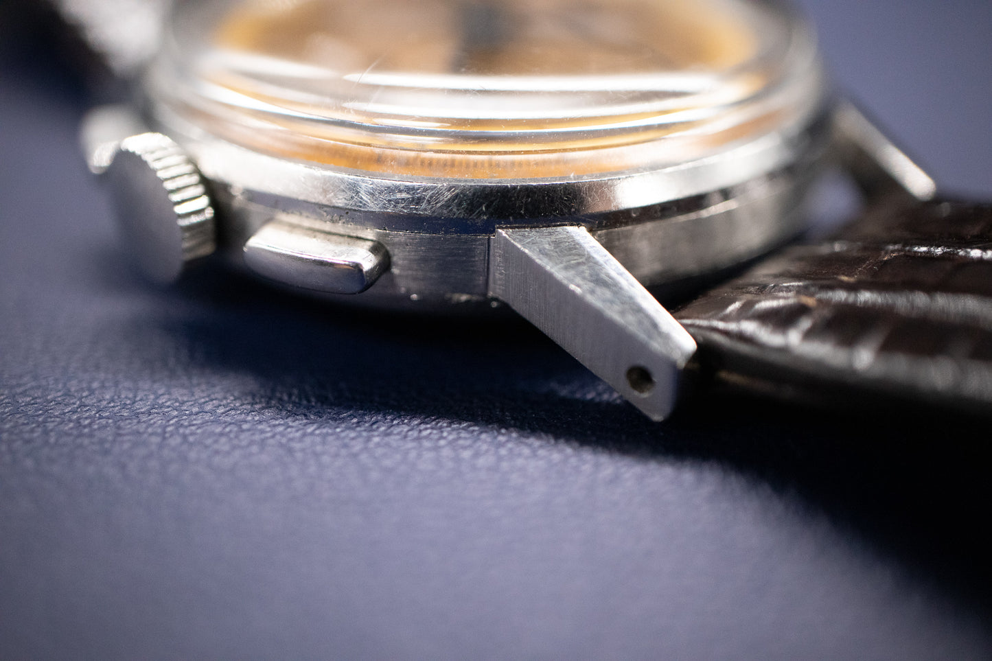 Pre-Owned: 1950’s Lemania CH27C12 Chronograph Bullseye Tourneau Stamp