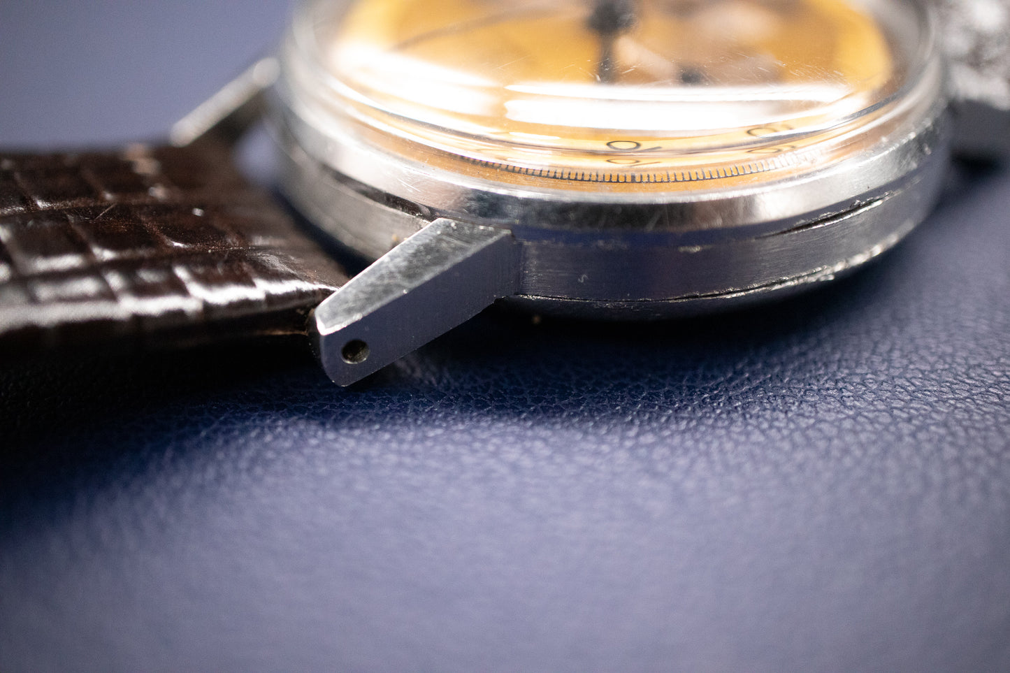 Pre-Owned: 1950’s Lemania CH27C12 Chronograph Bullseye Tourneau Stamp