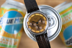 Pre-Owned: 1950’s Lemania CH27C12 Chronograph Bullseye Tourneau Stamp