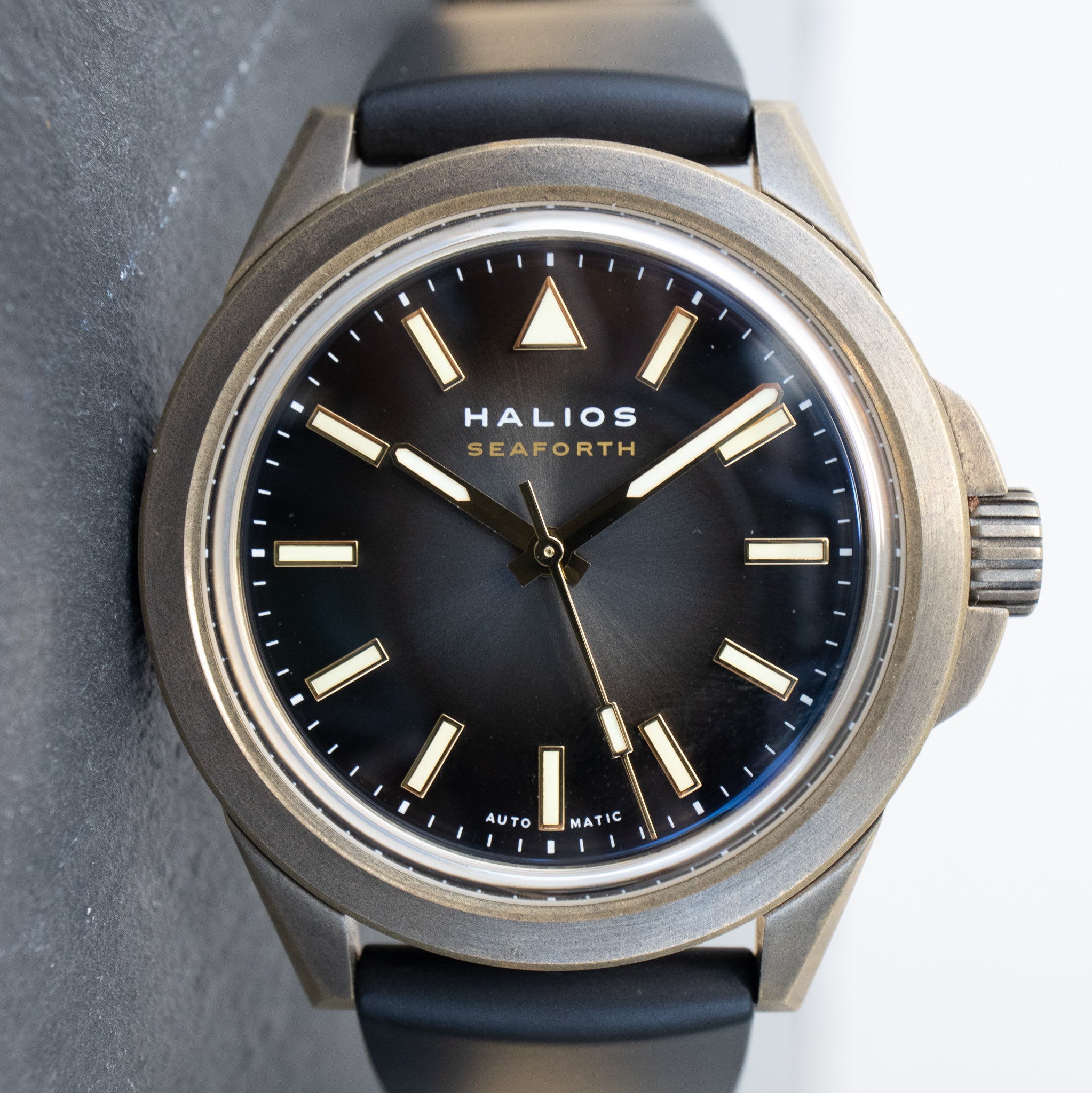 Halios Seaforth Bronze Black Dial Men's Automatic Watch 261