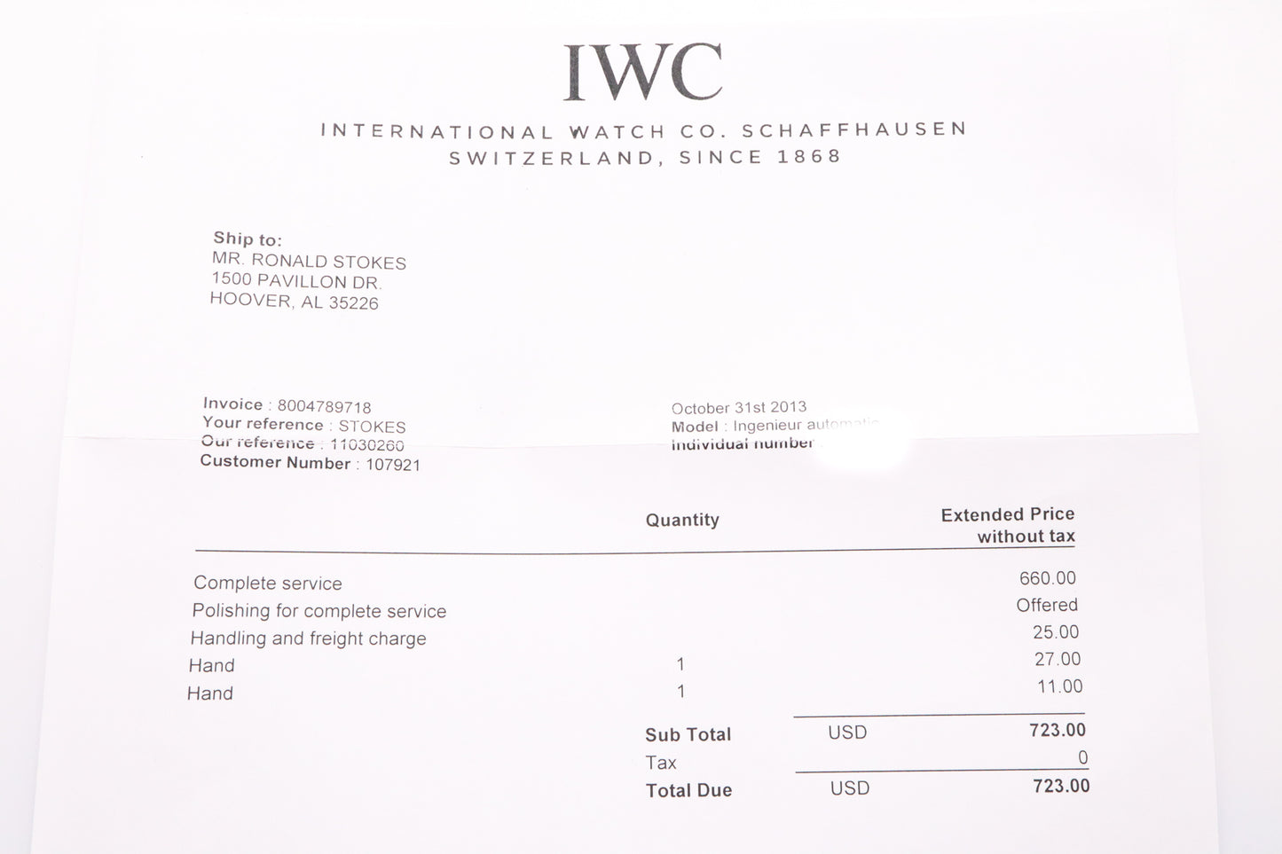 Pre-Owned IWC INGENIEUR 3521-003