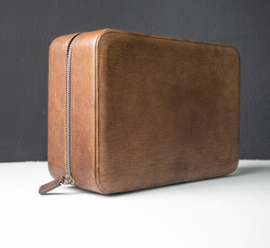Bulang & Sons Dark Brown Cognac Luxury Leather Watch Box