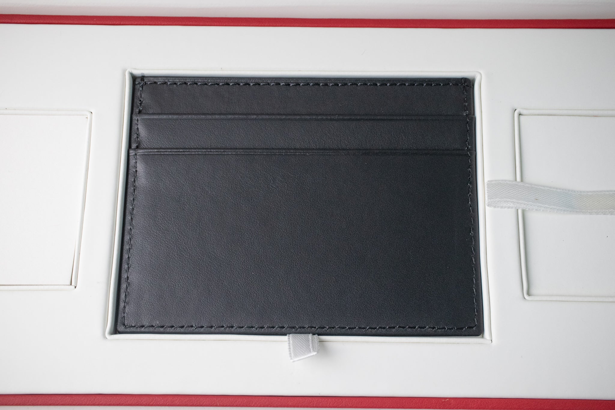 Hermes Leather Card Holder Wallet Black