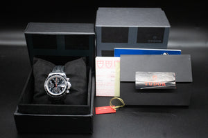 Pre-Owned Tudor Prince 79260P 40mm Box and Papers Black Men's Watch Chronograph