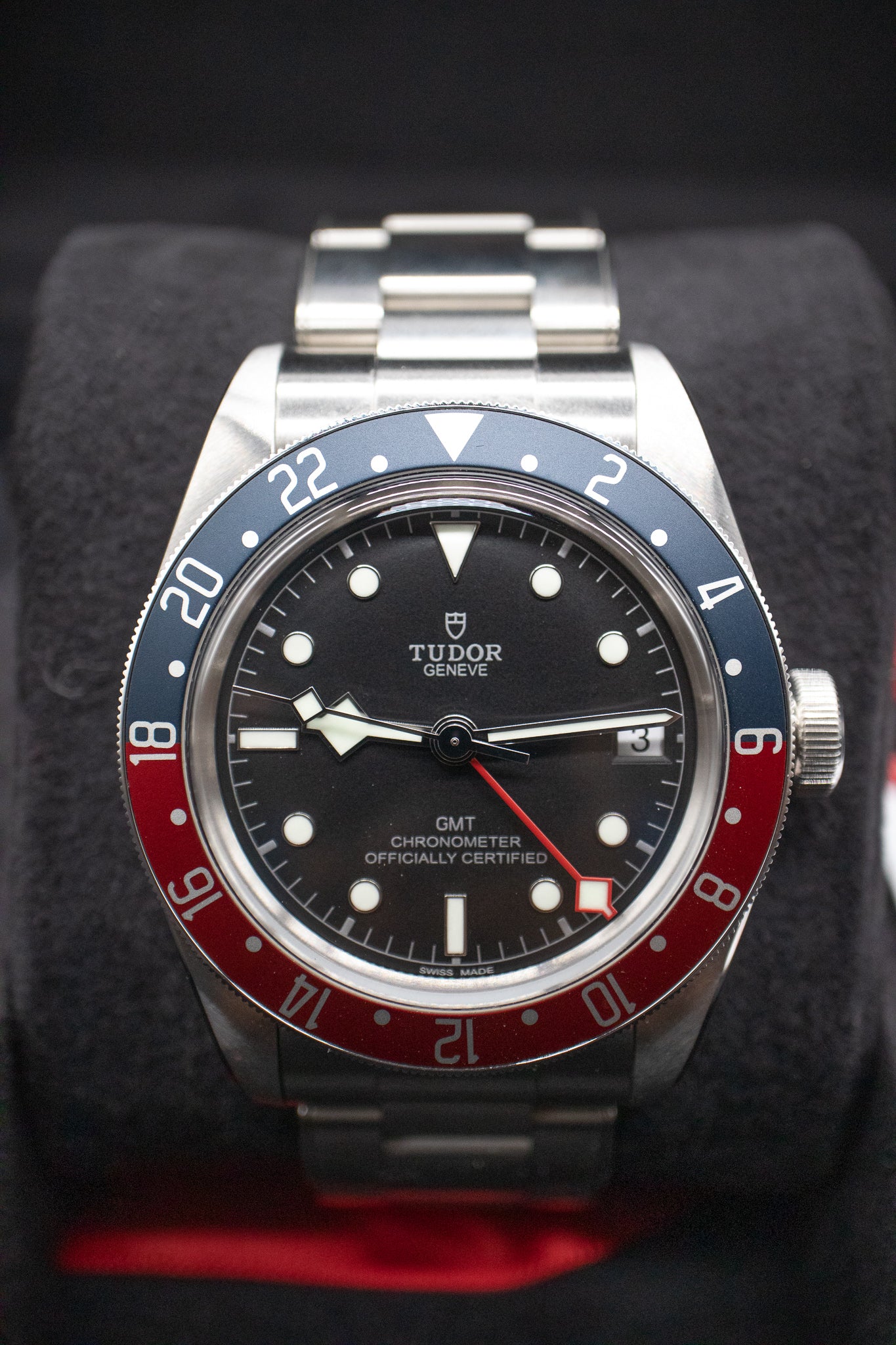 Pre-Owned 2020 Tudor Black Bay GMT Pepsi 79830RB 41mm Automatic Steel Bracelet Men's