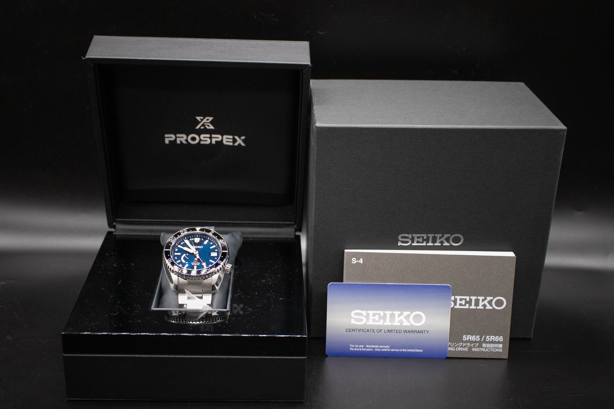 Seiko Prospex LX Spring Drive GMT Titanium Bracelet Men's Automatic Watch SNR033
