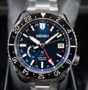 Seiko Prospex LX Spring Drive GMT Titanium Bracelet Men's Automatic Watch SNR033