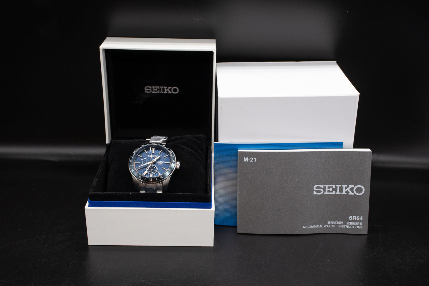 Seiko Presage Blue Dial GMT SPB217
