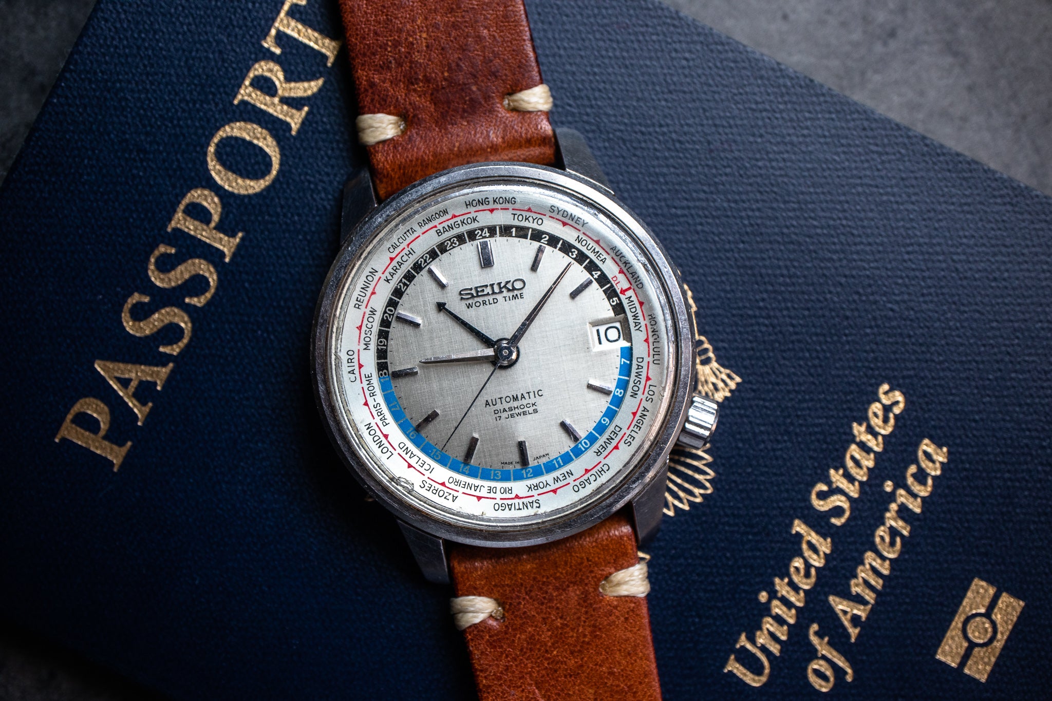 Pre Owned Seiko 6217 7000 World Timer Belmont Watches