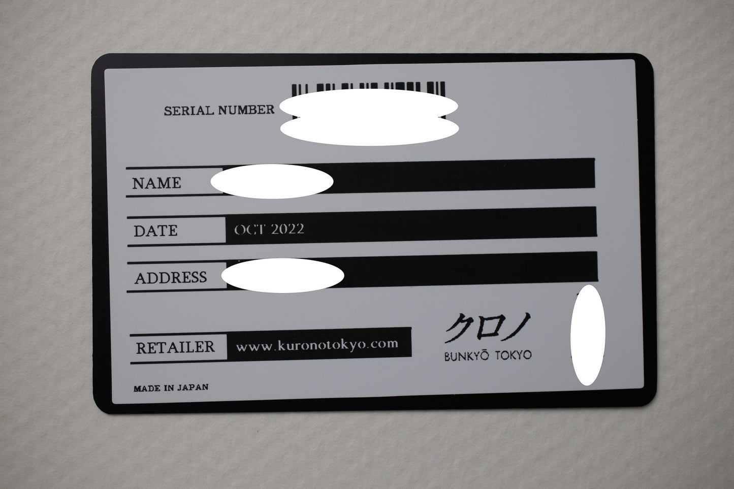 Kurono Calendrier ‘Type I’
