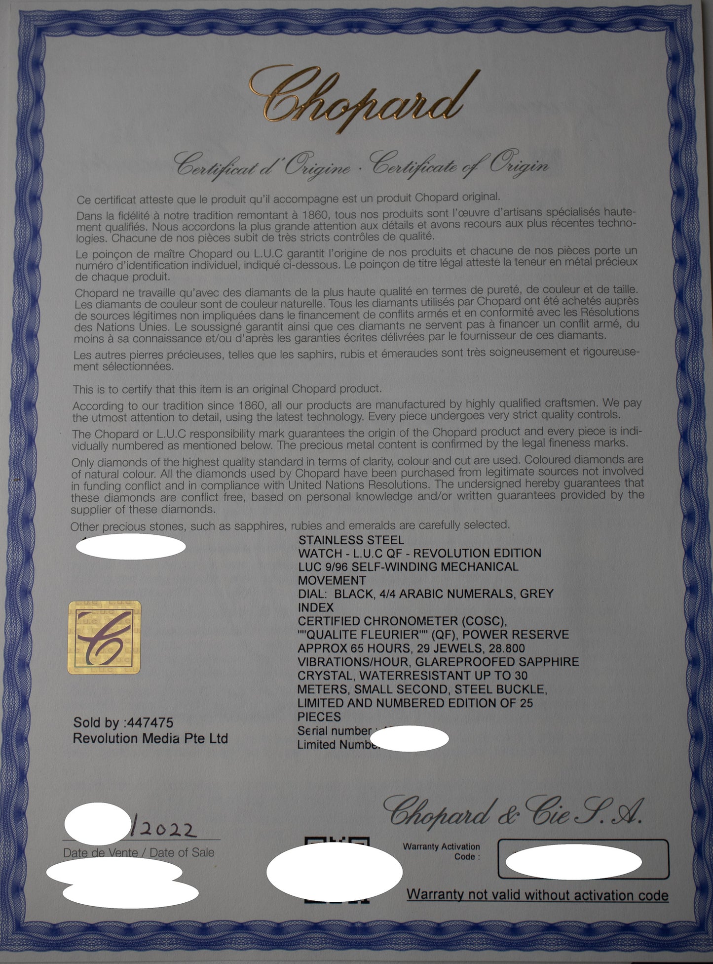 Chopard L.U.C QF Revolution Edition