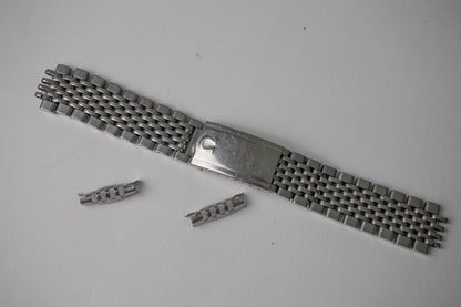 Omega 1037 no.12 Stainless Steel Beads of Rice Bracelet 19mm