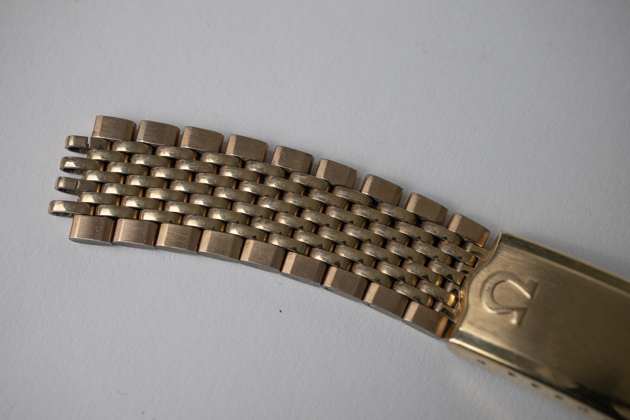 RARE US Made Original 18mm Omega 14K GF Beads of Rice Watch Bracelet #11  Ends ++