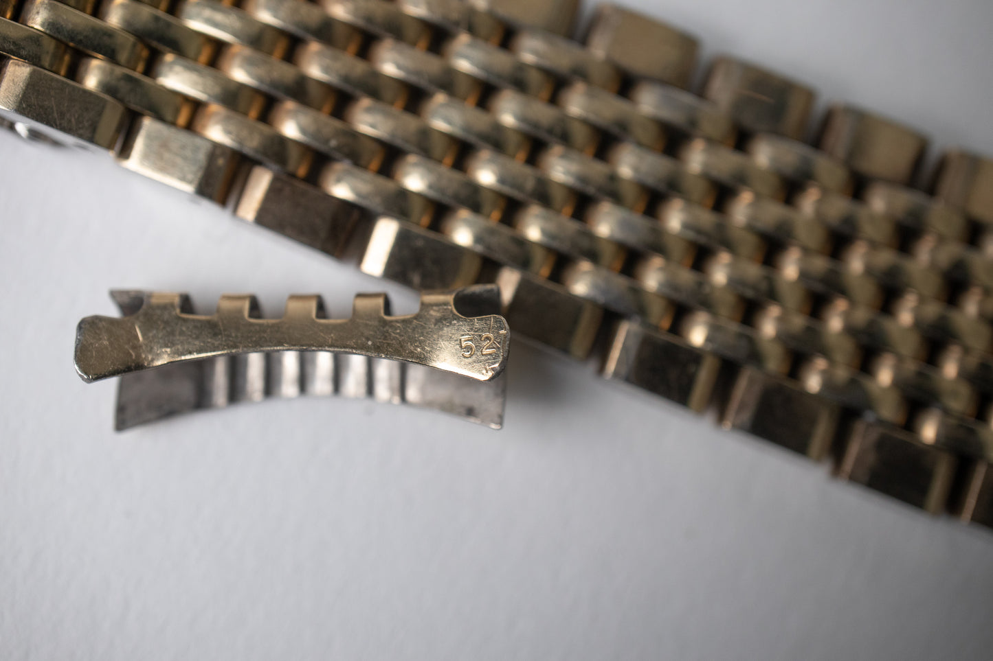 Omega 10KT Gold Plated Beads of Rice Bracelet 18mm 527 Endlinks