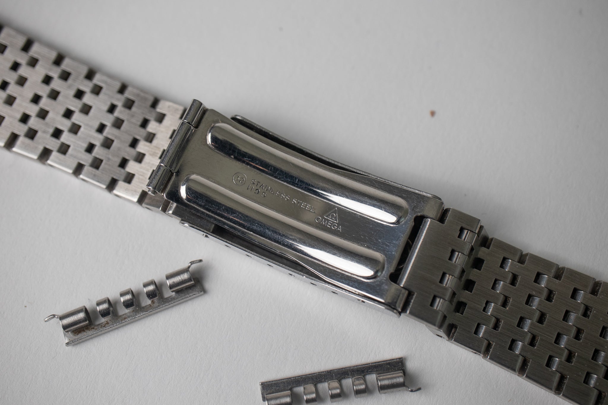 Omega 1195 32 Stainless Steel Bracelet 20mm 644 Endlinks
