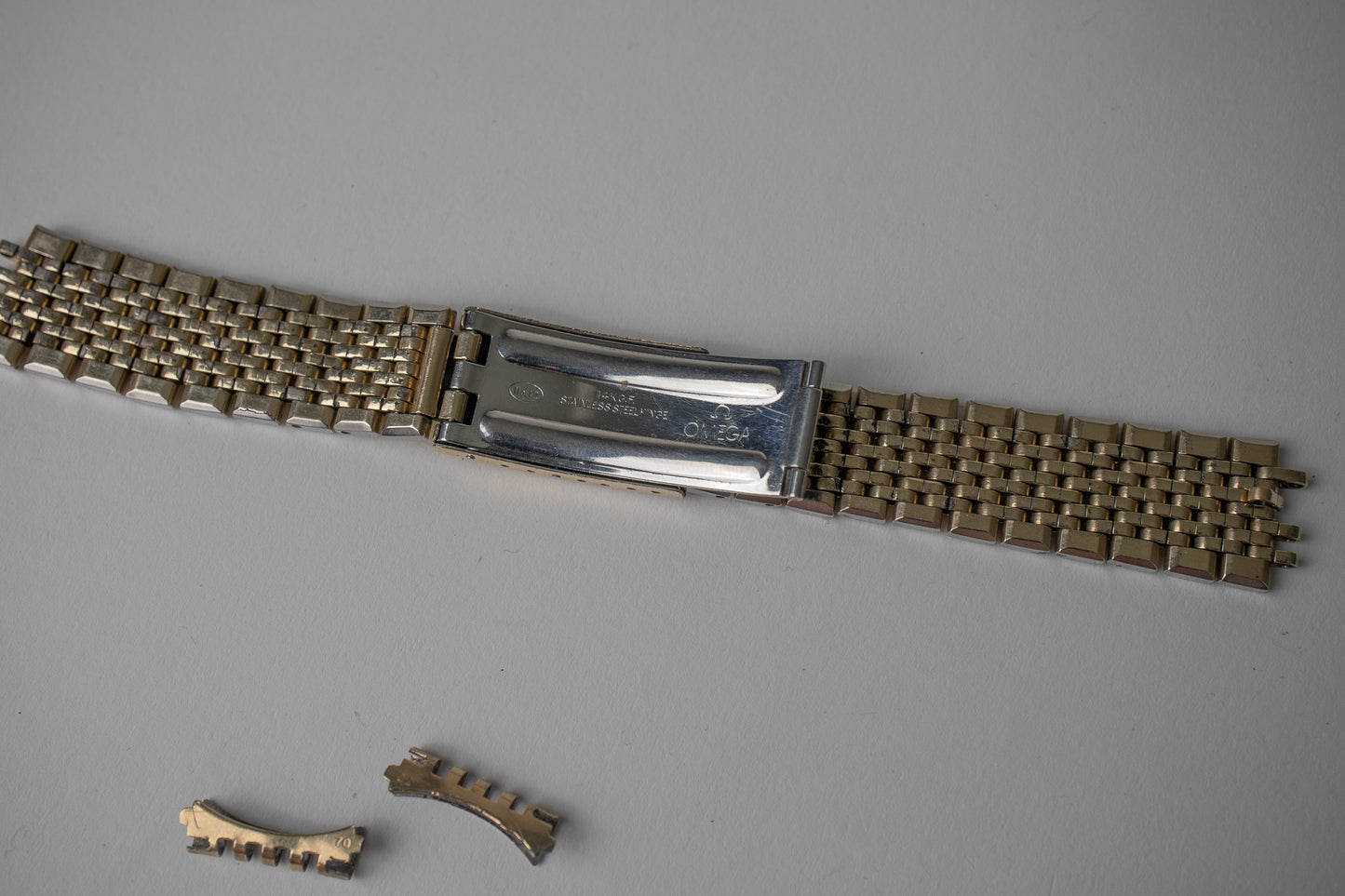 Omega 14KT Gold Filled Beads of Rice Bracelet 18mm 70 Endlinks