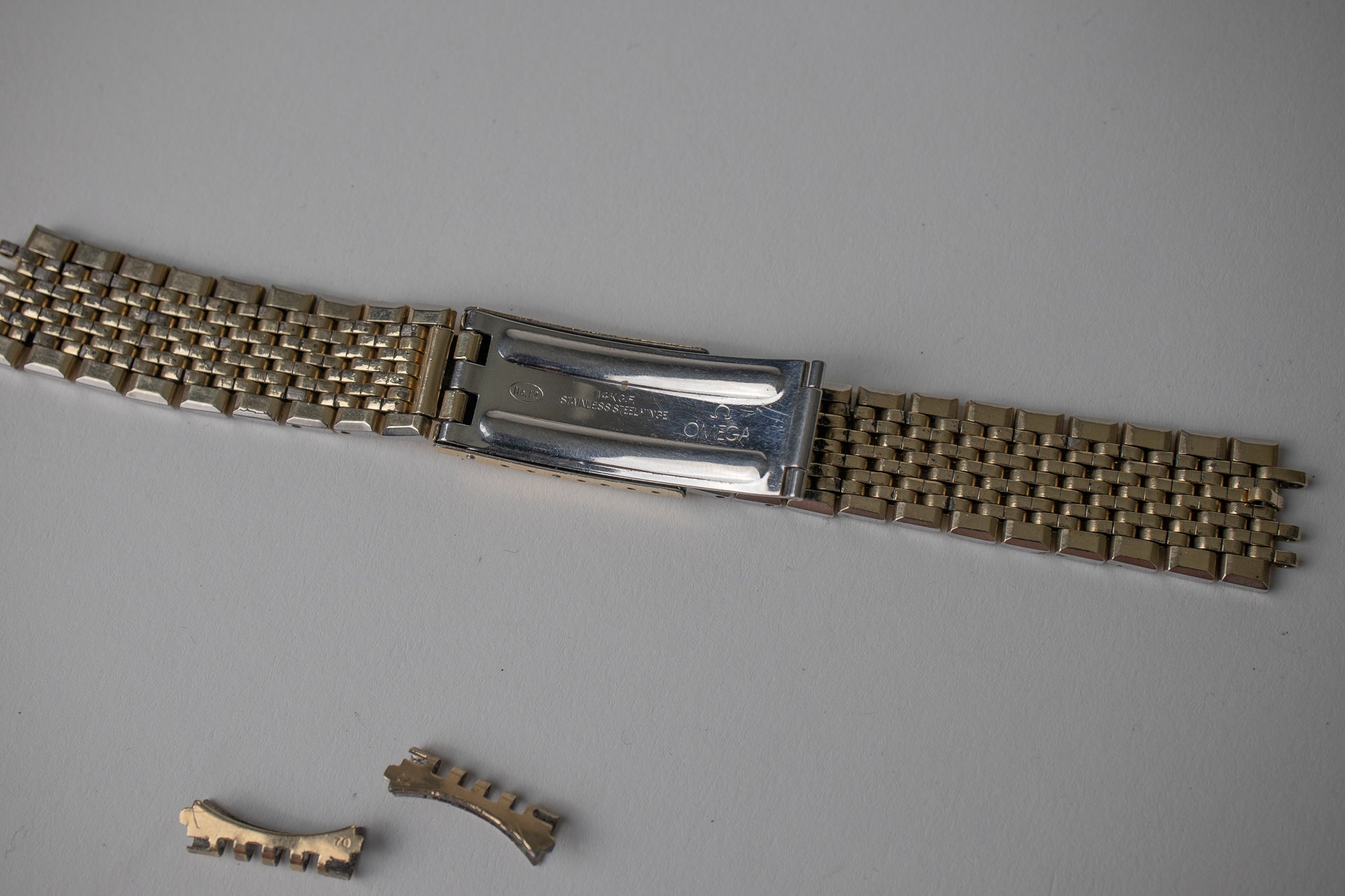 Omega 14KT Gold Filled Beads of Rice Bracelet 18mm 70 Endlinks