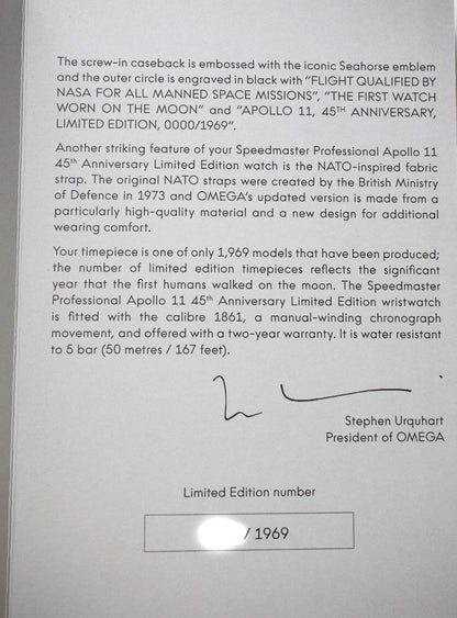 Omega Speedmaster Apollo 11 45th Anniversary