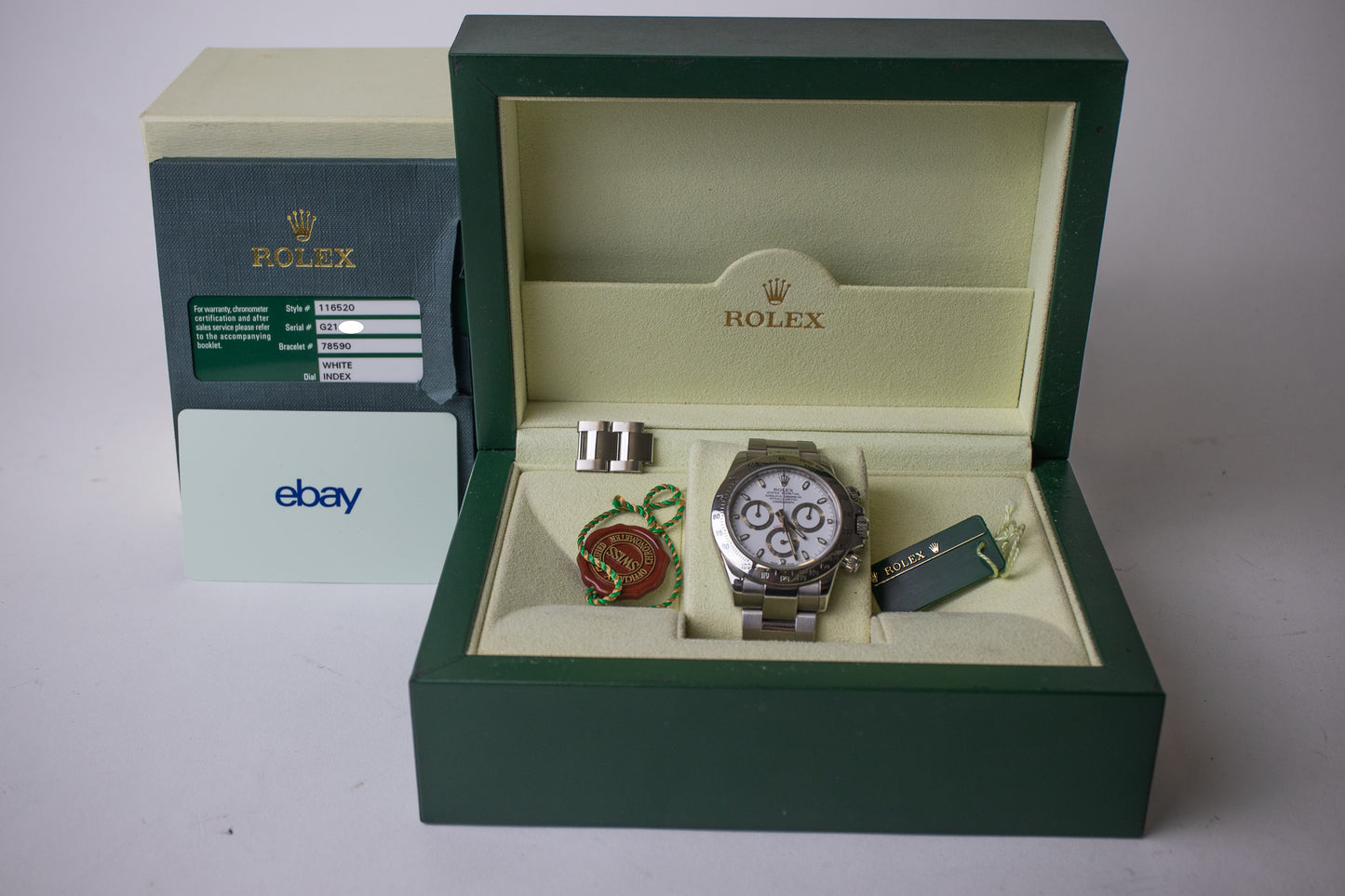 Rolex Daytona 116520 White 'APH' Dial