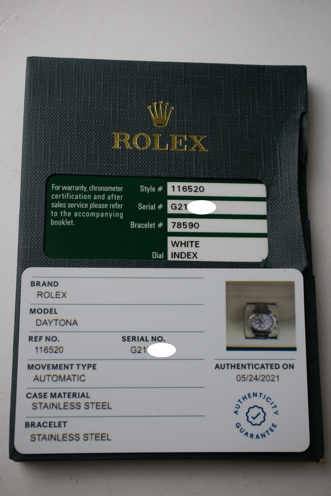 Rolex Daytona 116520 White 'APH' Dial