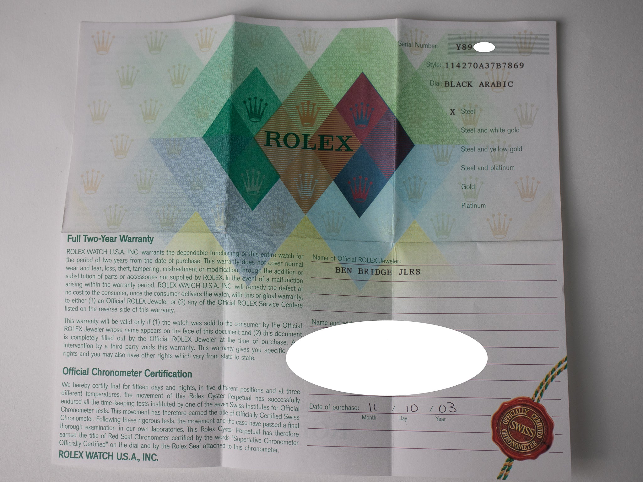 Rolex Explorer 114270
