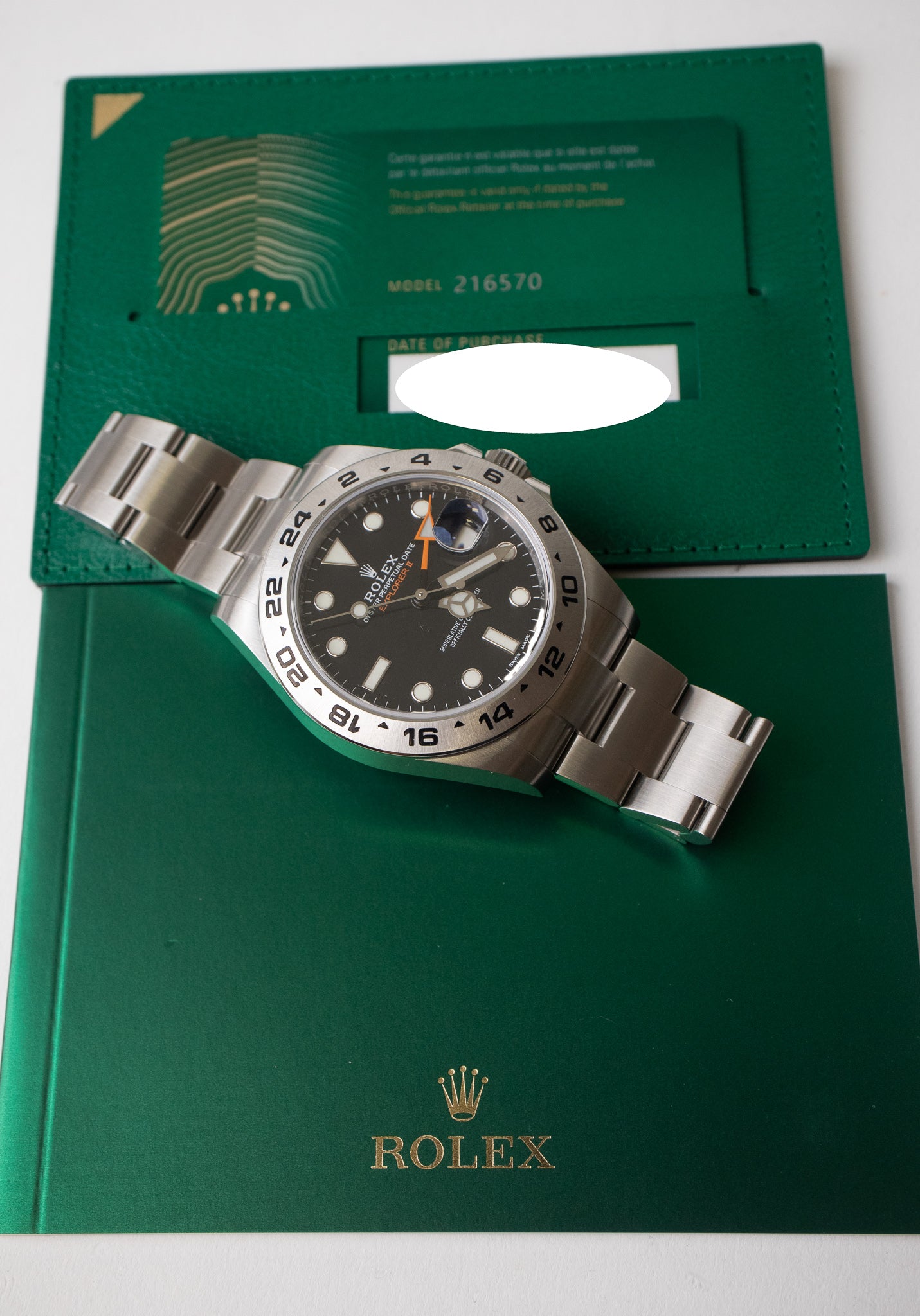 Rolex Explorer II 216570 Black Dial