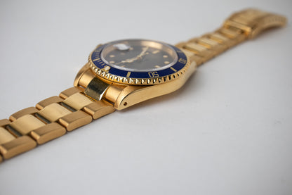 Rolex Submariner 16618 18K YG Purple Dial