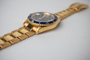 Rolex Submariner 16618 18K YG Purple Dial