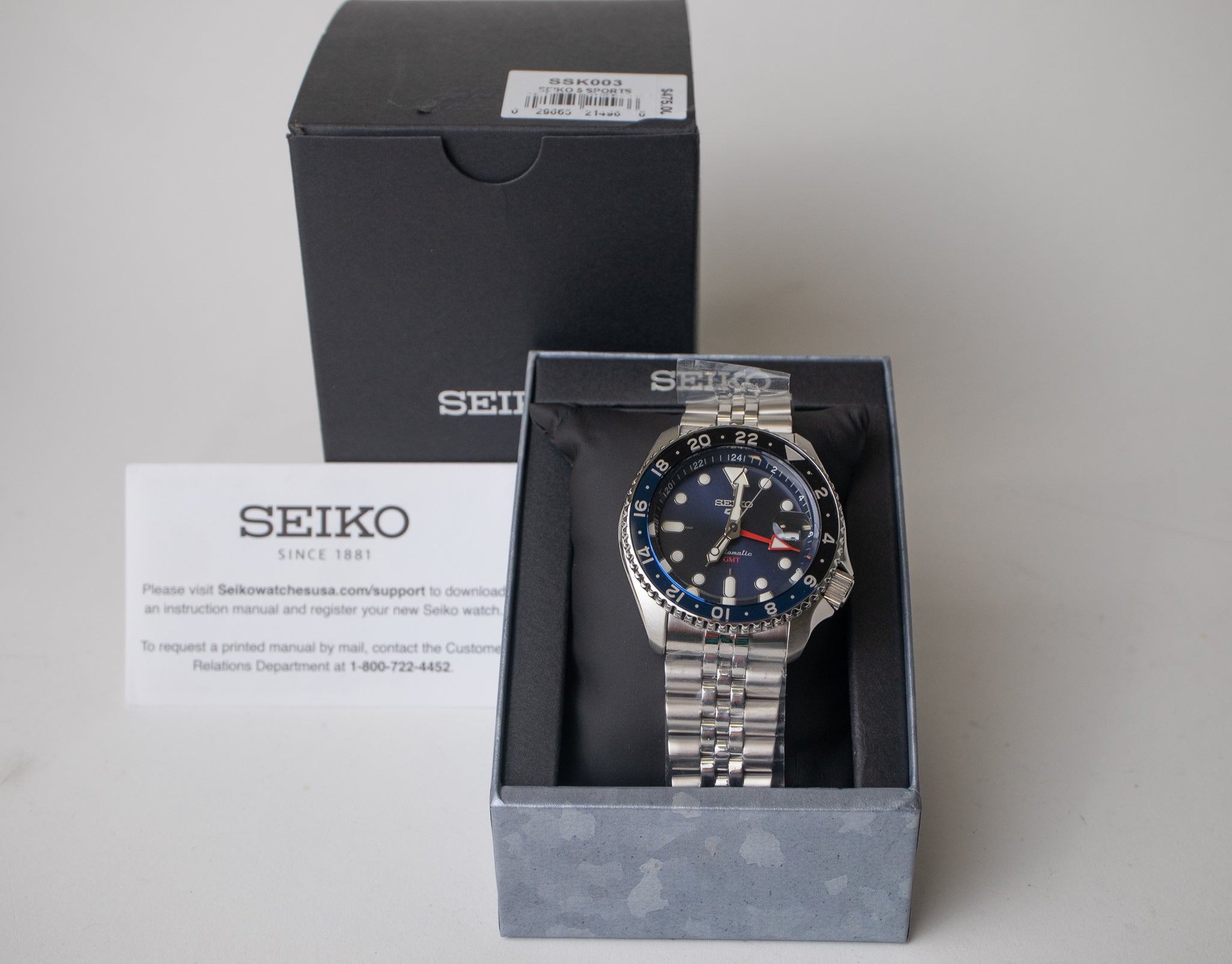 Seiko 5 SSK003 GMT Sport – Belmont Watches