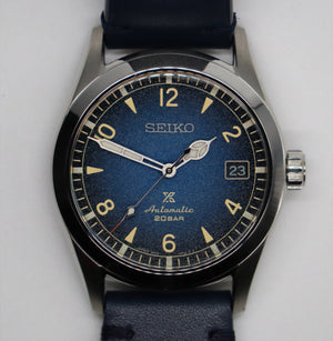 Seiko Alpinist Blue Dial Leather Strap 38mm SPB157