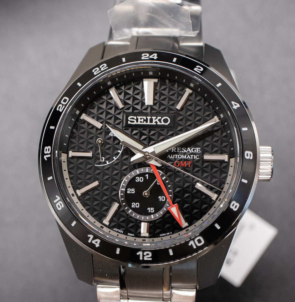 Seiko Presage Black Dial GMT SPB221