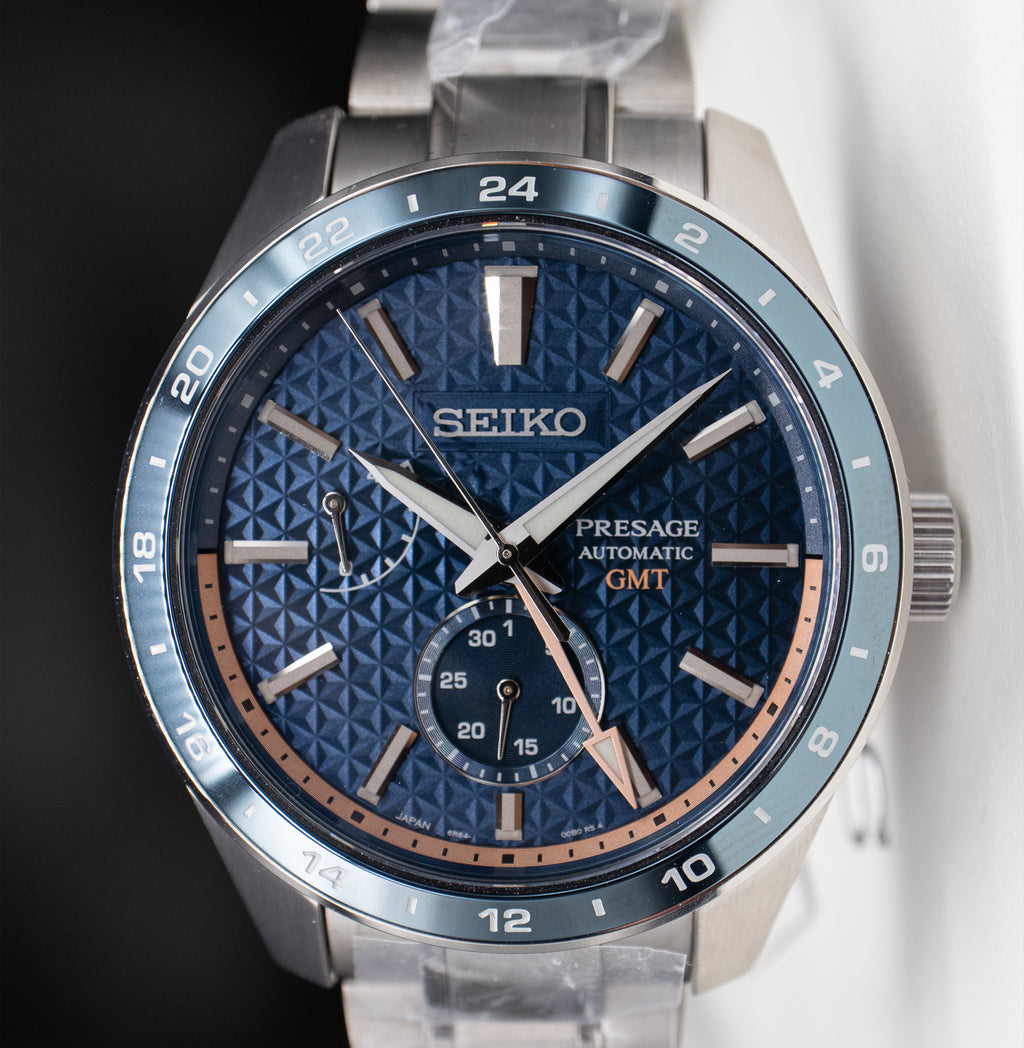 Seiko Presage Blue Dial GMT SPB217