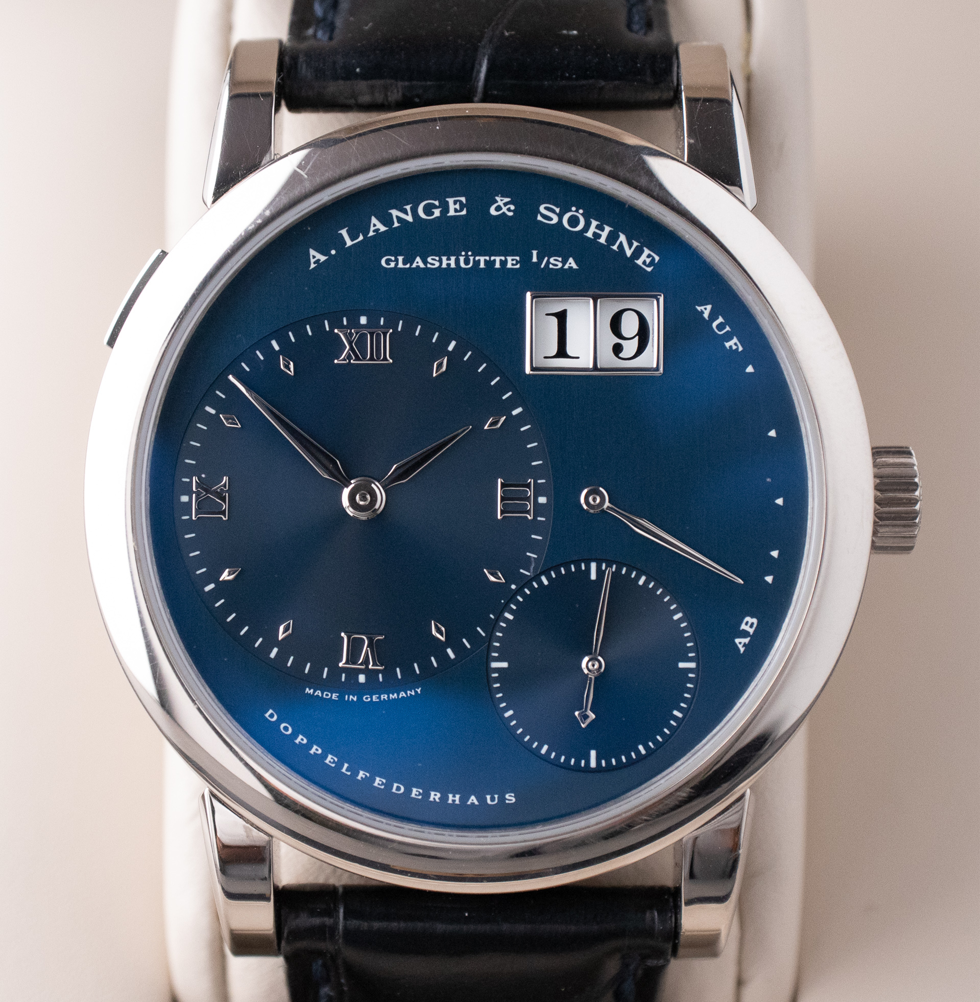 Pre Owned A.Lange Sohne Lange 1 White Gold Deep Blue Dial