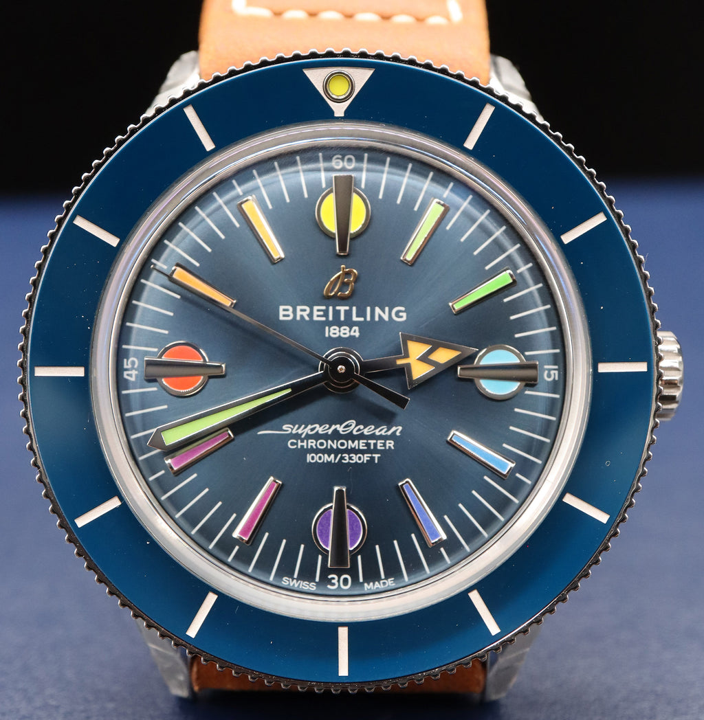 Pre-Owned Breitling Superocean Heritage '57 Blue Rainbow Men's Watch A103702A1C1X1