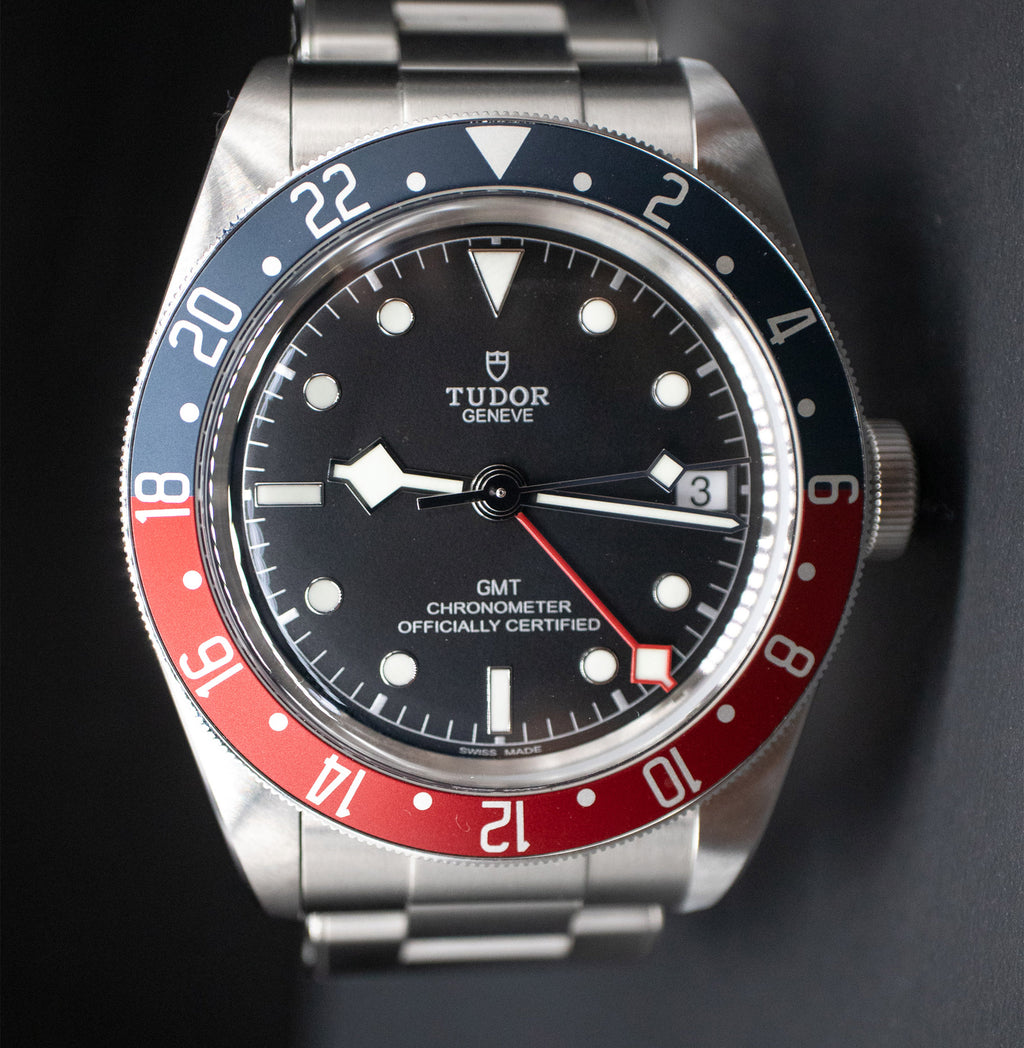 Pre-Owned 2020 Tudor Black Bay GMT Pepsi 79830RB 41mm Automatic Steel Bracelet Men's