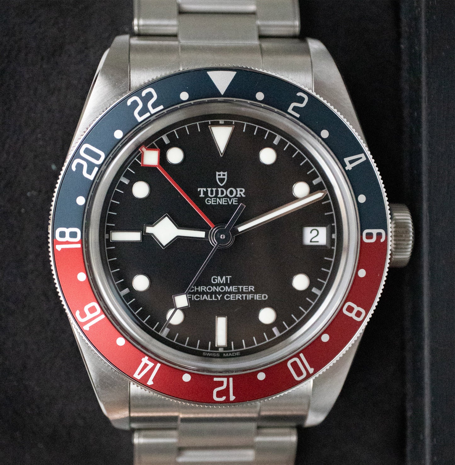 Pre-Owned 2021 Tudor Black Bay GMT Pepsi 79830RB 41mm