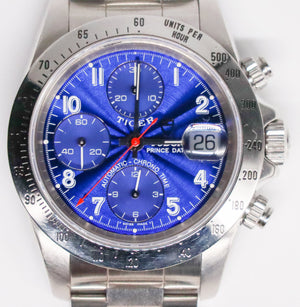 Pre-Owned Tudor TIGER Prince Date Chronograph Ref. 79280P Automatic Blue Dial
